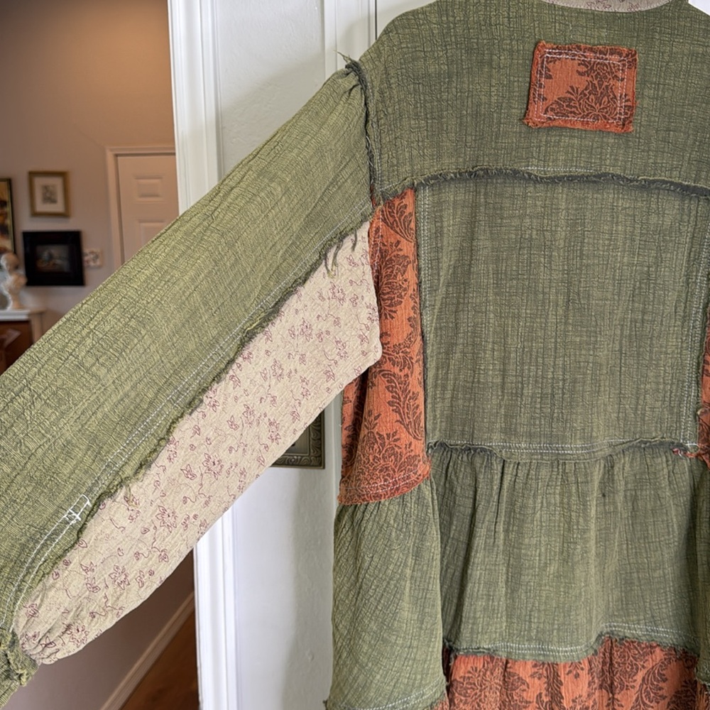 POL patchwork button down duster dress - image 11